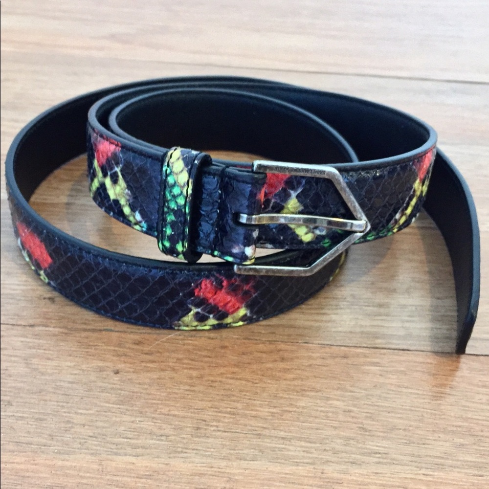 Saint Laurent Multicolour Python Belt - Picture 1 of 3